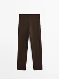 100% cashmere balloon fit trousers