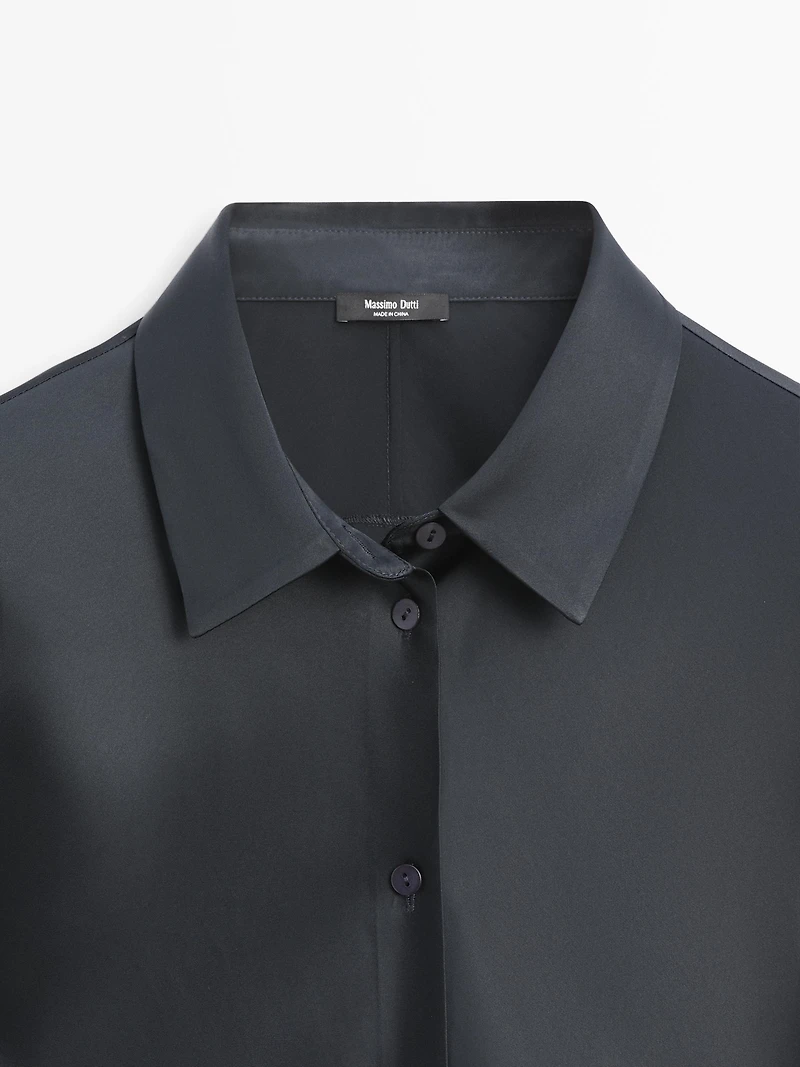 Flowing satin shirt