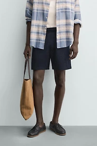 REGULAR FIT SEERSUCKER SHORTS