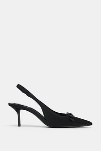 FABRIC BOW HEELS
