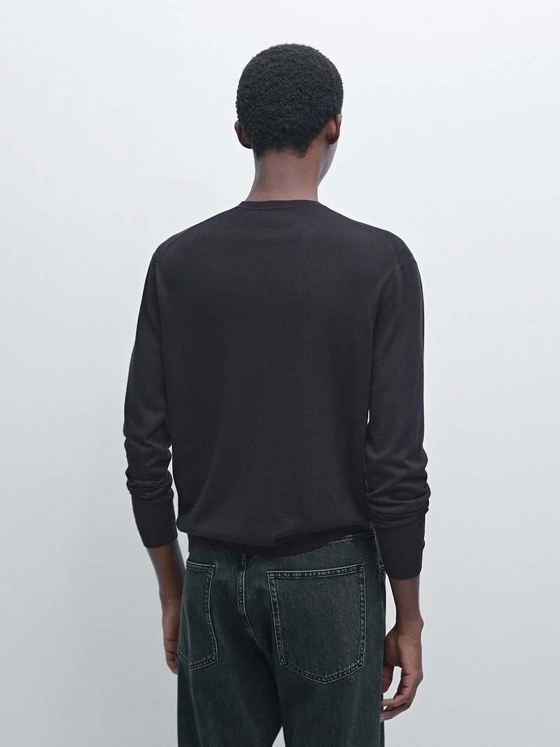 Knit wool blend sweater