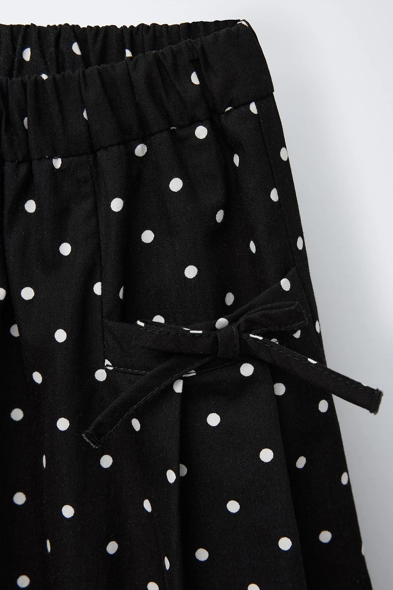 PANTALON JUPE-CULOTTE À POIS