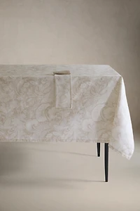 PAISLEY PRINT RESIN-COATED TABLECLOTH