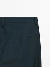 Faux jean tapered fit léger
