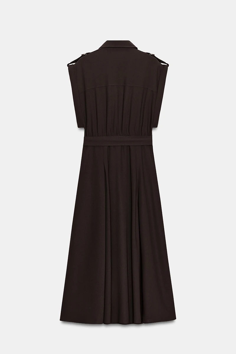BELTED MIDI DRESS
