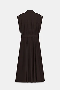 BELTED MIDI DRESS