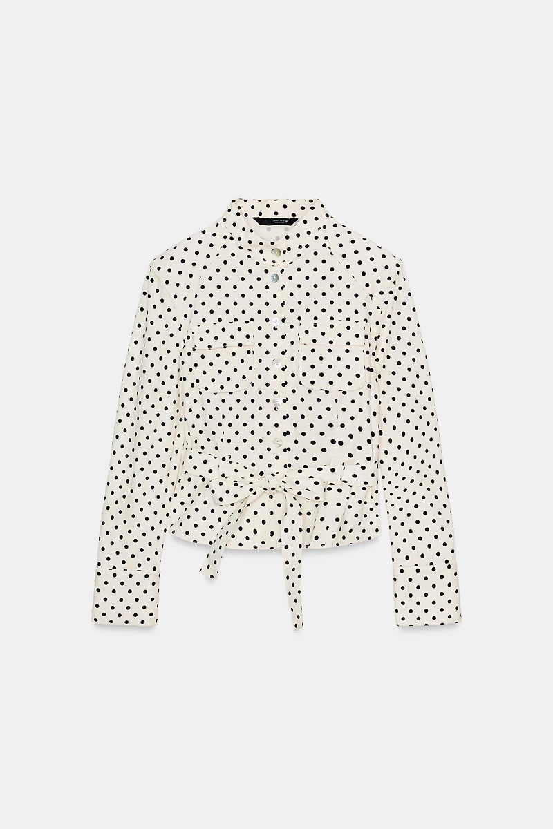POLKA DOT SHIRT JACKET