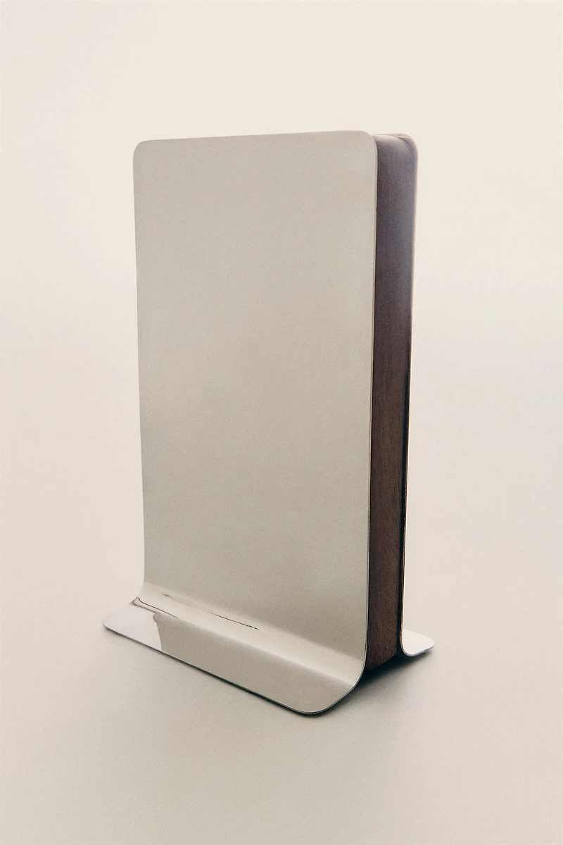WOOD AND METAL BOOKENDS