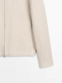 100% linen total look bomber jacket