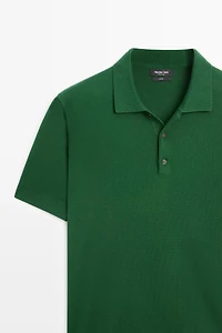 Pull polo en maille 100 % coton