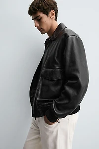 LEATHER POCKET JACKET