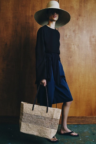 RAFFIA SHOPPER BAG