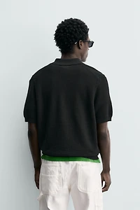 REGULAR FIT TEXTURED KNIT POLO