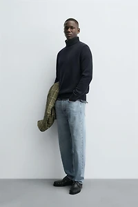 PULL COL MONTANT MÉLANGE LAINE