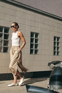COMBINED POPLIN MIDI DRESS