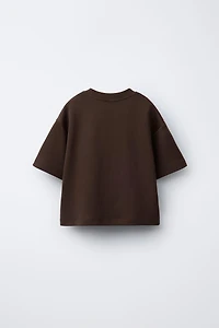 TEXT INTERLOCK T-SHIRT AND BERMUDA SET