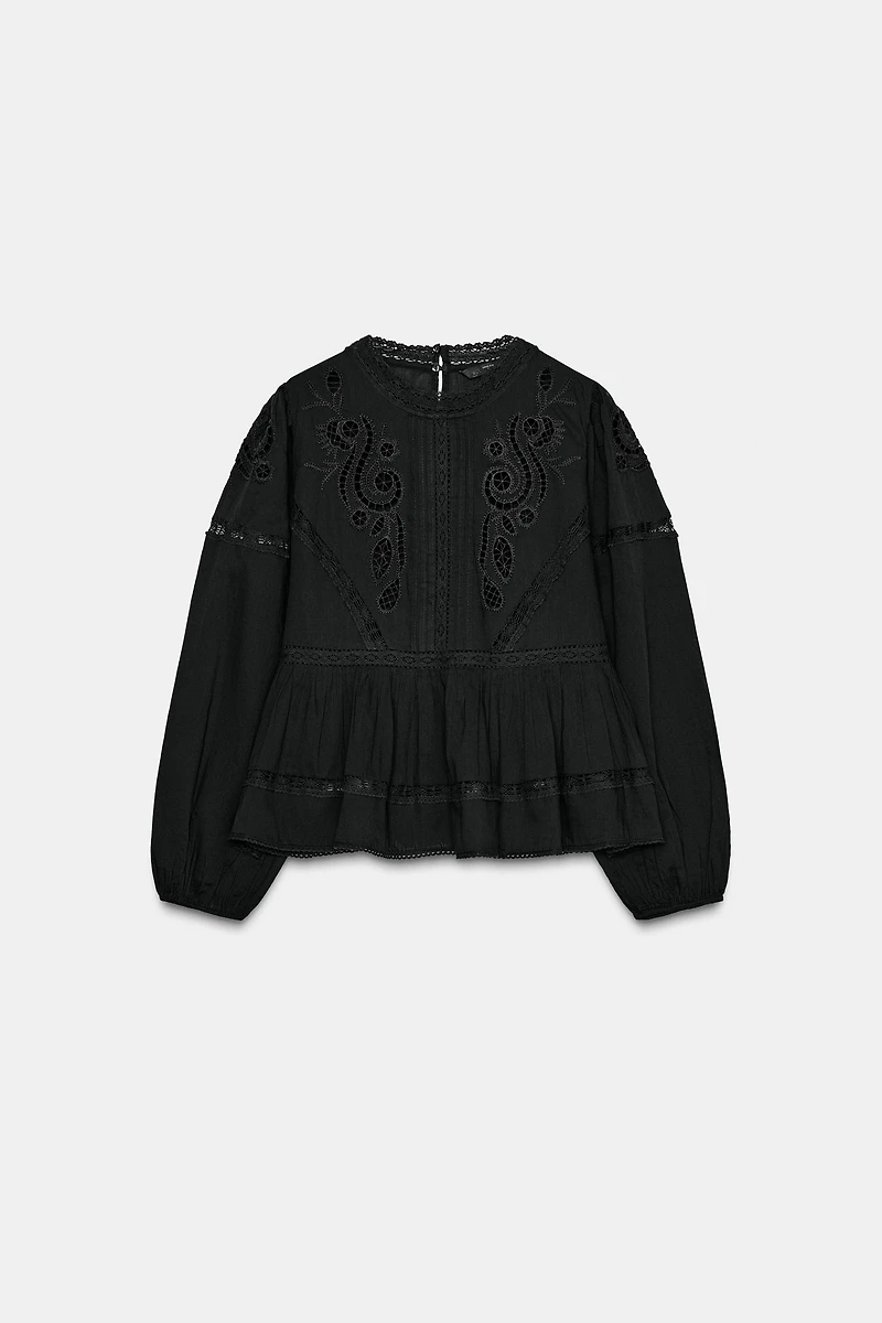 ZW COLLECTION ROMANTIC EMBROIDERED BLOUSE