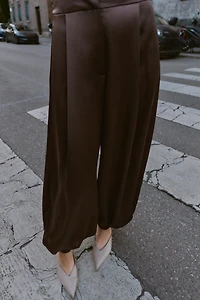SATIN BALLOON PANTS