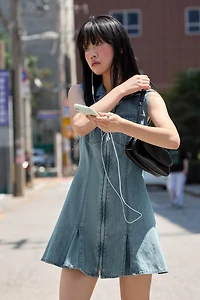 TRF DENIM POCKET MINI DRESS