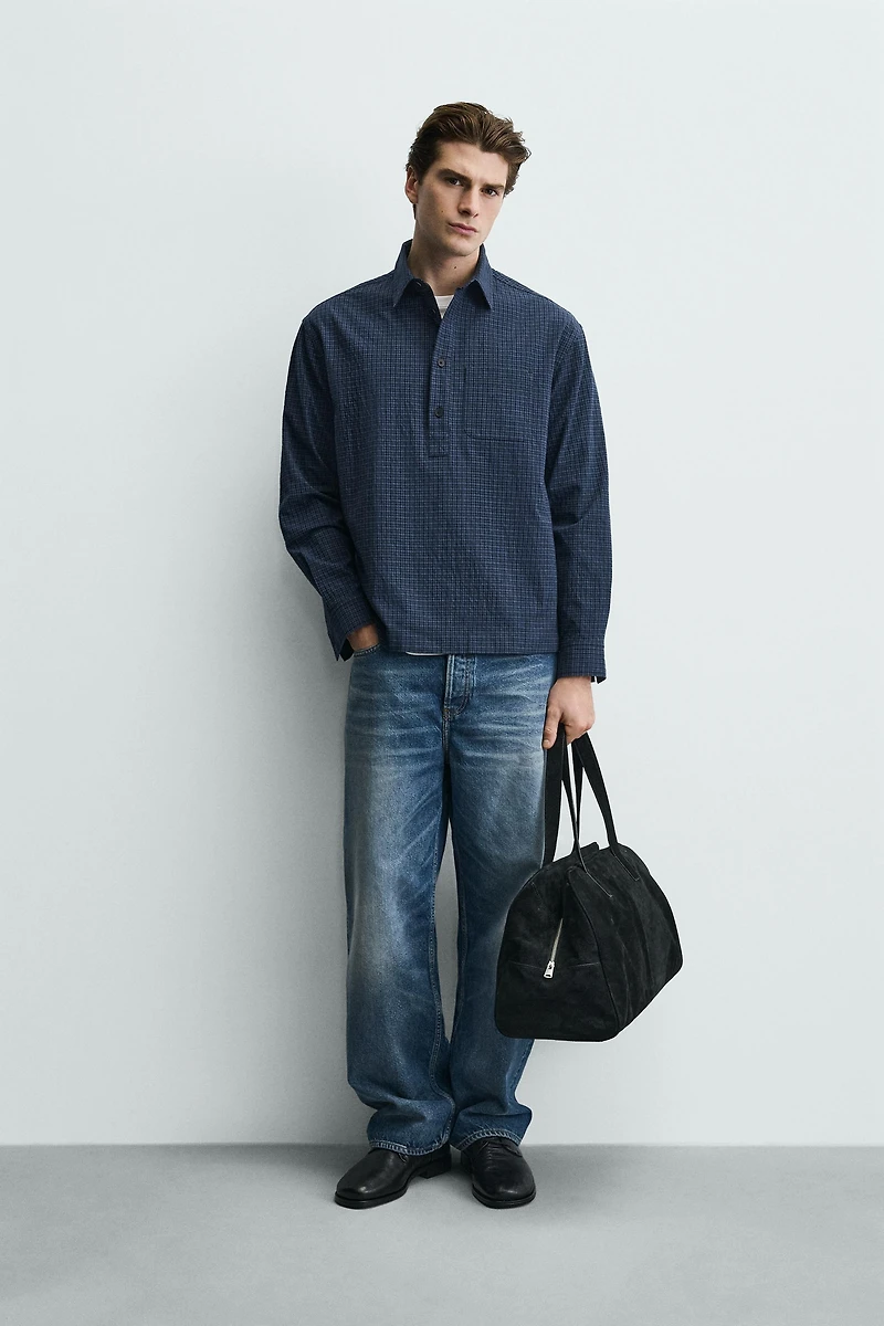 CHEMISE POLO REGULAR FIT À CARREAUX