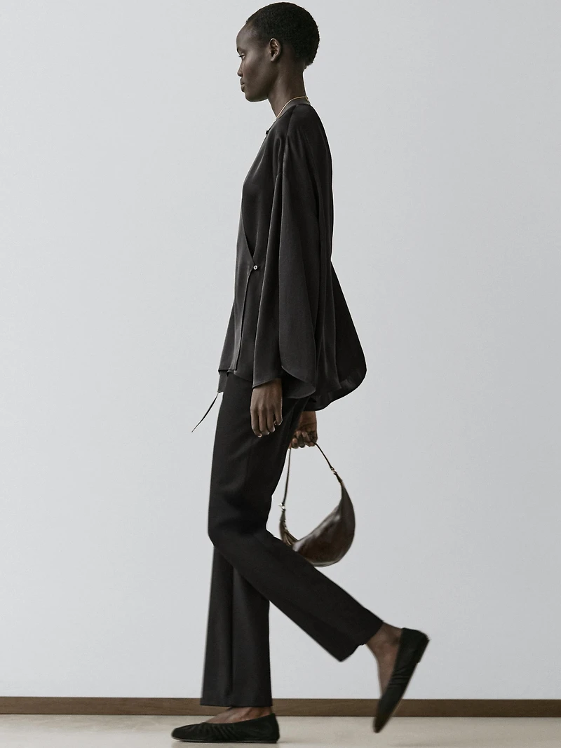 Flowing wrap shirt