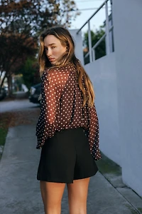 POLKA DOT BLOUSE WITH BOW