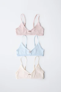 9-14 ANS/ LOT DE TROIS TOPS FLEUR