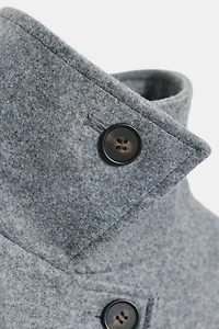 SOFT DOUBLE-POSITION COLLAR COAT