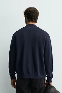 COTTON BLEND KNIT JACKET