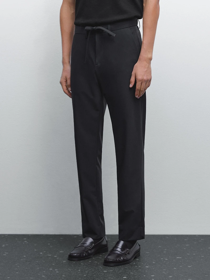 Regular-fit technical trousers