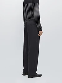 Tailored fit barrel trousers