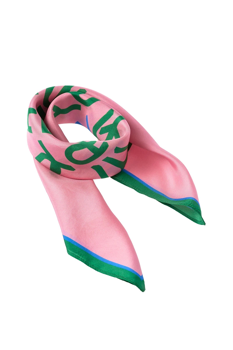 LOVE PRINT 100% SILK BANDANA