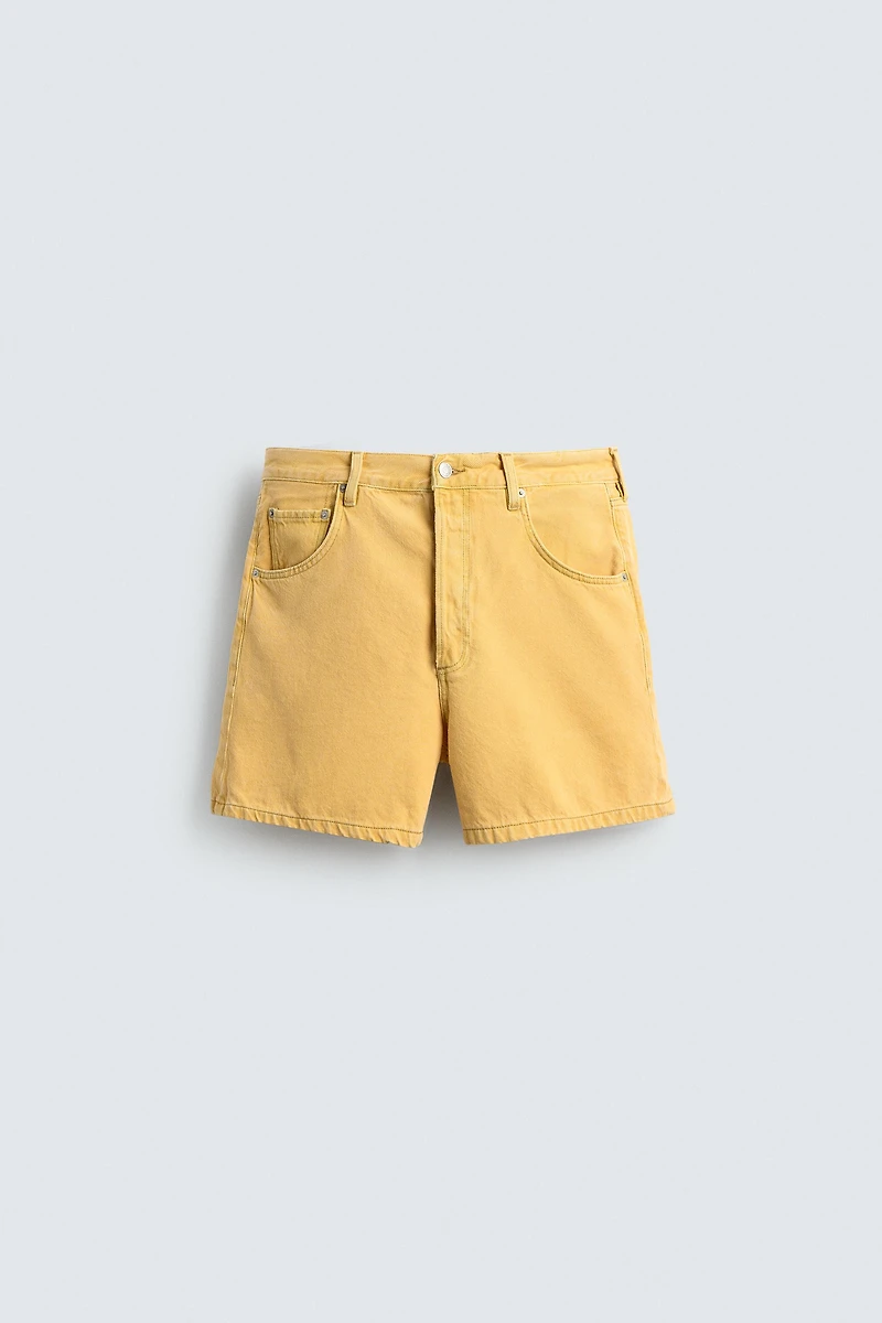 BERMUDA EN JEAN RELAXED FIT COULEUR