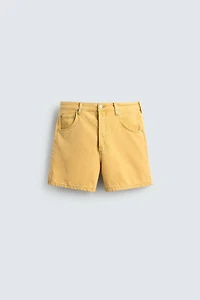 BERMUDA EN JEAN RELAXED FIT COULEUR