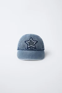 EMBROIDERED STAR DENIM CAP