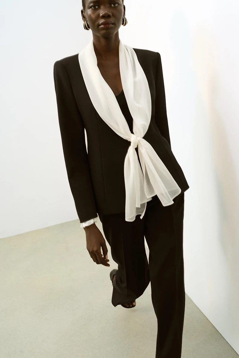 VESTE À NŒUD FOULARD