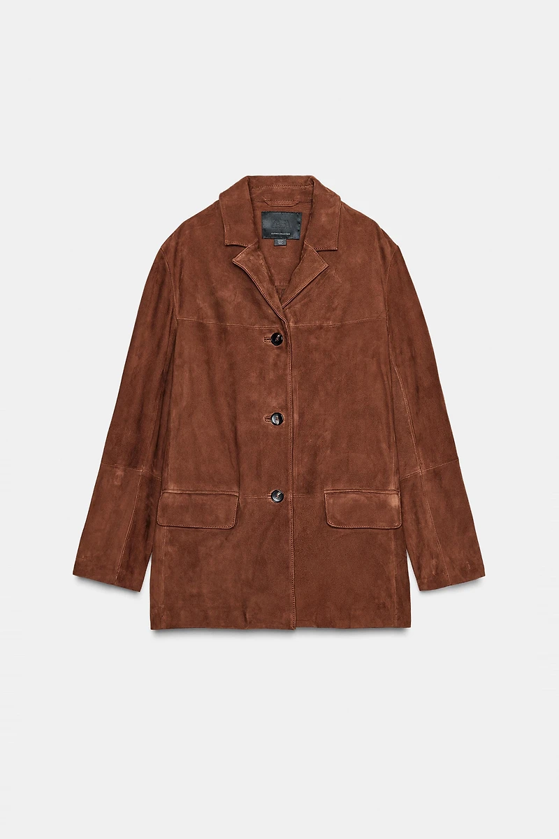 ZW COLLECTION LIMITED EDITION OVERSIZED SUEDE LEATHER BLAZER