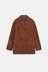 ZW COLLECTION LIMITED EDITION OVERSIZED SUEDE LEATHER BLAZER