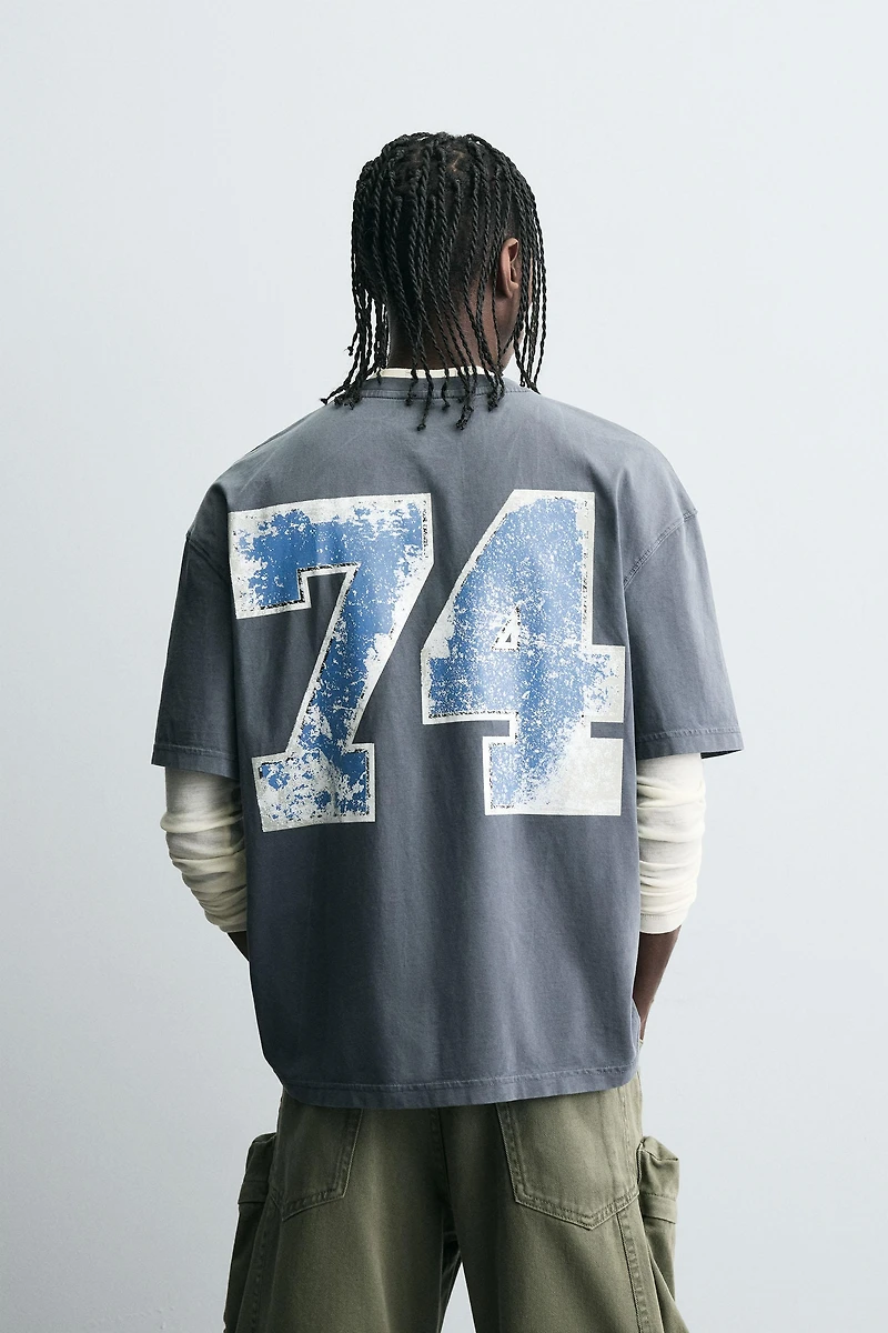 T-SHIRT IMPRIMÉ DÉLAVÉ