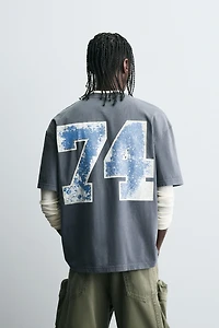 T-SHIRT IMPRIMÉ DÉLAVÉ