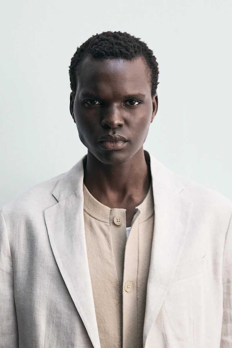 100% LINEN SUIT BLAZER