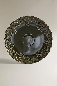 PLAT PORCELAINE HOUX NOËL