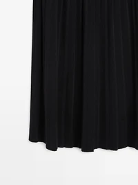 Midi skirt with box pleats