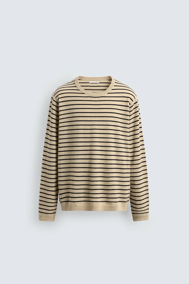 WOOL - CASHMERE STRIPED JUMPER