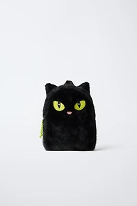 HALLOWEEN FAUX FUR CAT BACKPACK