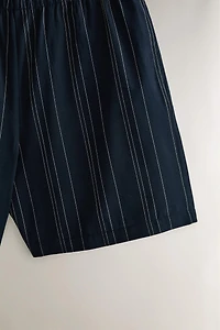 STRIPED COTTON SHORTS