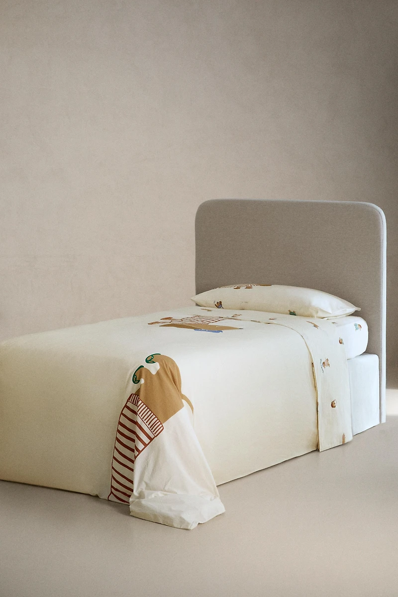 REVERSIBLE KIDS' DOG FLAT SHEET