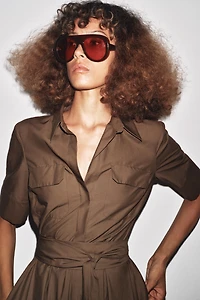 ROBE EN POPELINE ZW COLLECTION