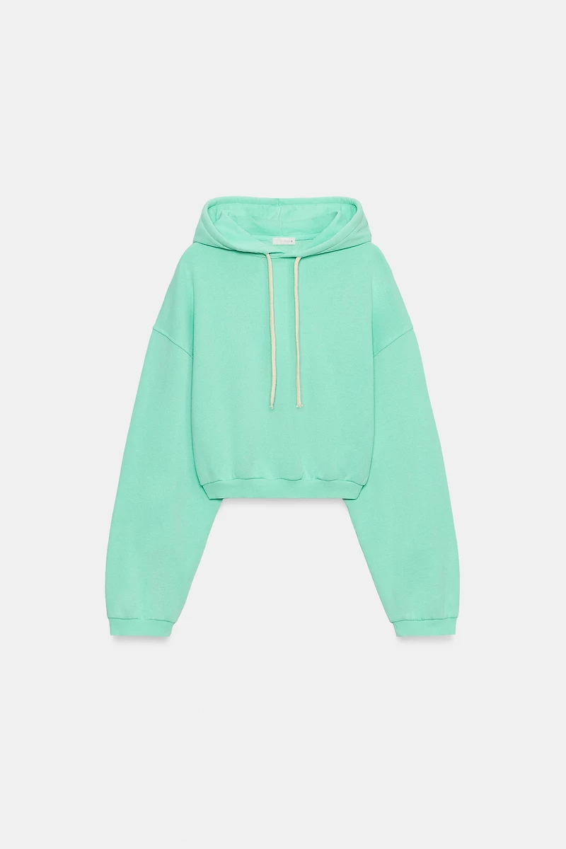 FLUORESCENT CROPPED HOODIE