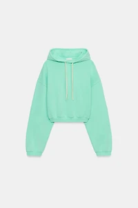 FLUORESCENT CROPPED HOODIE